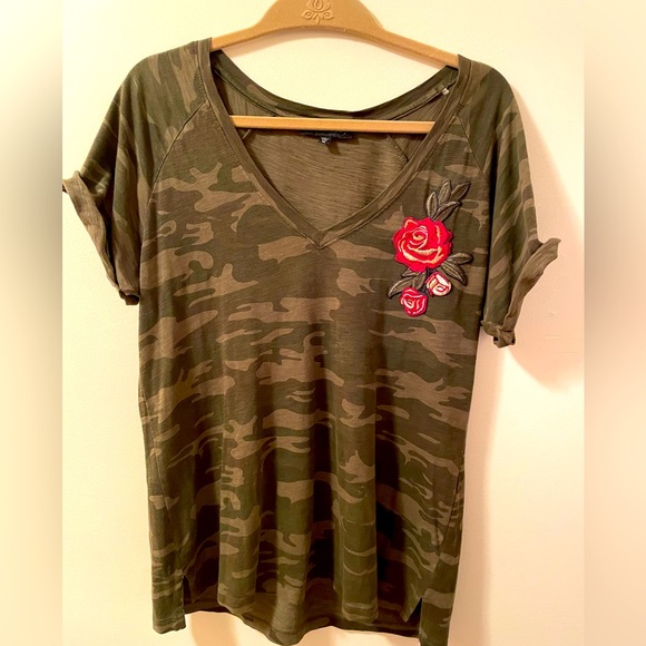 Sanctuary Tops - Sanctuary Camo/Rose Top
